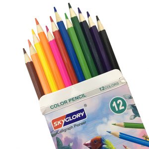 مداد رنگی 12 رنگ جعبه مقوایی اسکای گلوری SKY-GLORY