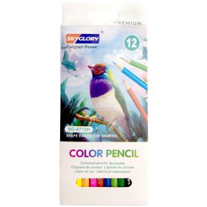 قیمت مداد رنگی 12 رنگ جعبه مقوایی اسکای گلوری SKY-GLORY