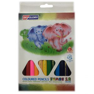 مشخصات و قیمت مداد رنگی جامبو 12 رنگ