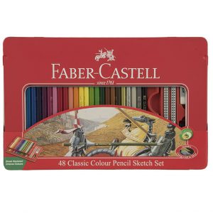 مشخصات مداد رنگی 48 رنگ فلزی فابر