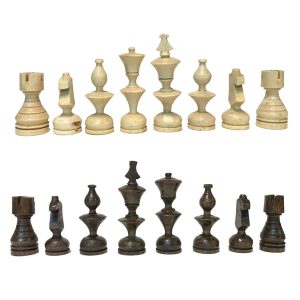 مهره شطرنج چوبی جعبه ای رنگ مشکی