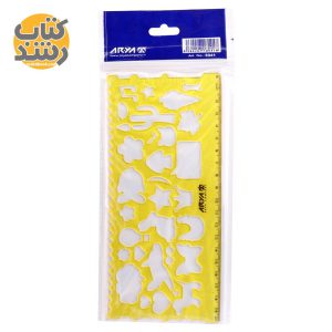 خط کش شابلون دار آریا دورنگ