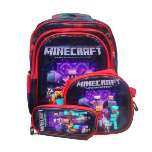 کوله پشتی سه تکه برزنتی برجسته ماینکرفت Minecraft متنوع
