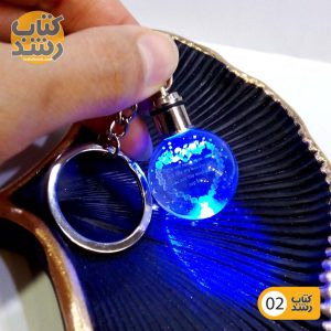 جاکلیدی کریستالی (شفاف) لیزری چراغدار گرد