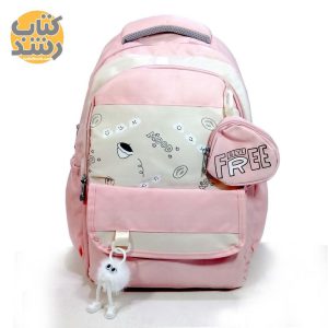 کوله پشتی برزنتی 2 زیپ آویز دار مدل 5082