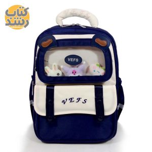 کوله پشتی برزنتی 3 زیپ وفس طرح کرومی مدل 5084