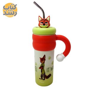 تراول ماگ استیل 850 میلی لیتر طرح زوتوپیا (1) نیک وایلد