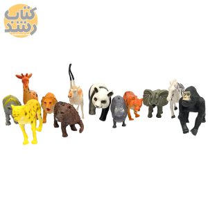 اسباب بازی باغ وحش حیوانات وحشی 12 عددی
