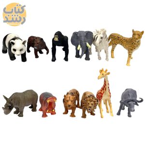 قیمت و خرید اسباب بازی باغ وحش حیوانات وحشی 12 عددی (متوسط) کد 2