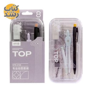 ست 8 عدی پرگار ، خط کش، پاک کن و مداد مدل WTB-2728