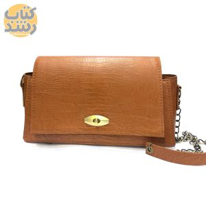 کیف دوشی زنانه چرم گاو طرح لیزارد (دست‌ساز و دست‌دوز)  MO-17